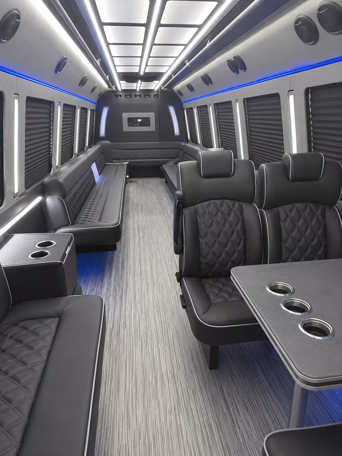 18 Passenger Party Bus Interior