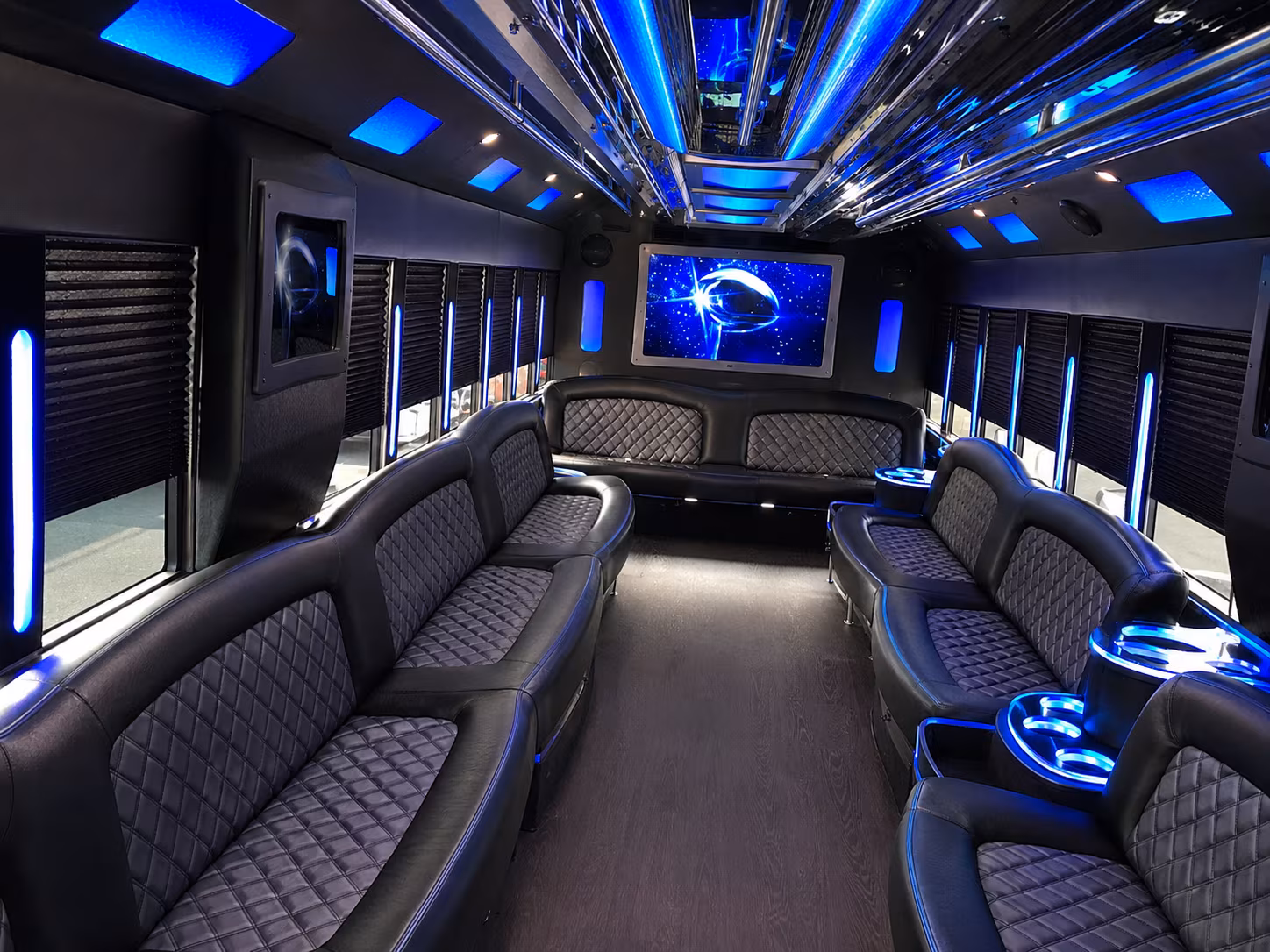 20 Passenger Party Bus Interior
