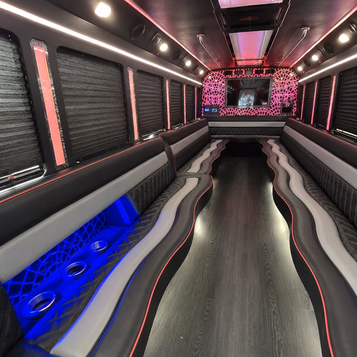 28 Passenger Party Bus Inside