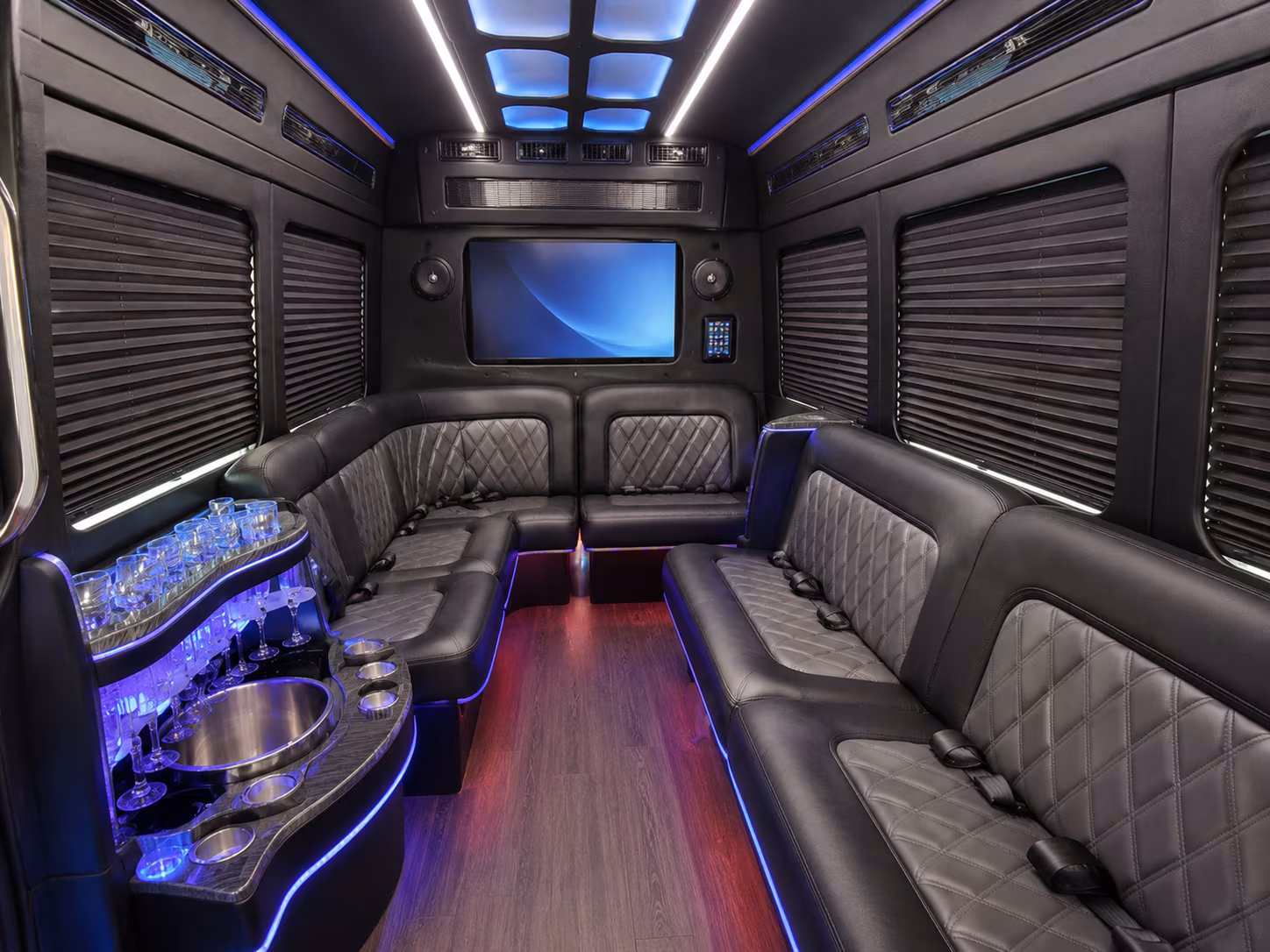 Roseville Airport Shuttle & Transportation party bus exterior