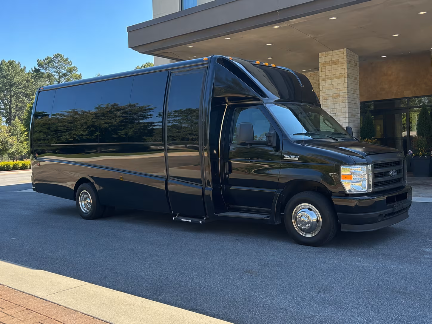 Roseville Corporate Transportation party bus exterior
