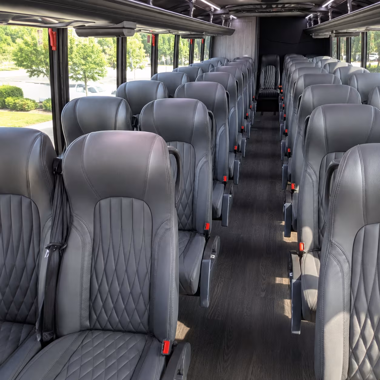 Roseville School Event Transportation party bus exterior