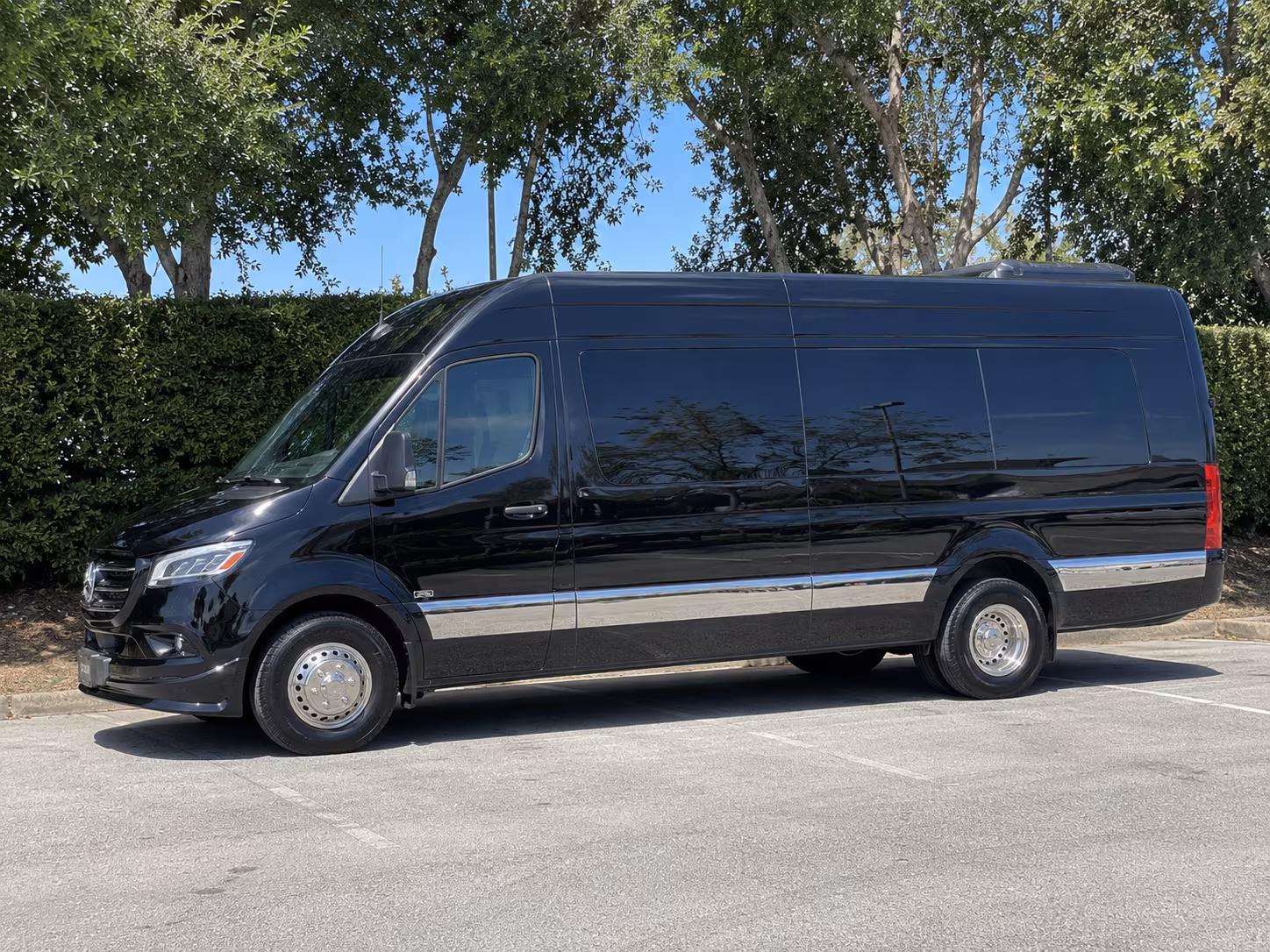 Roseville School Event Transportation party bus exterior
