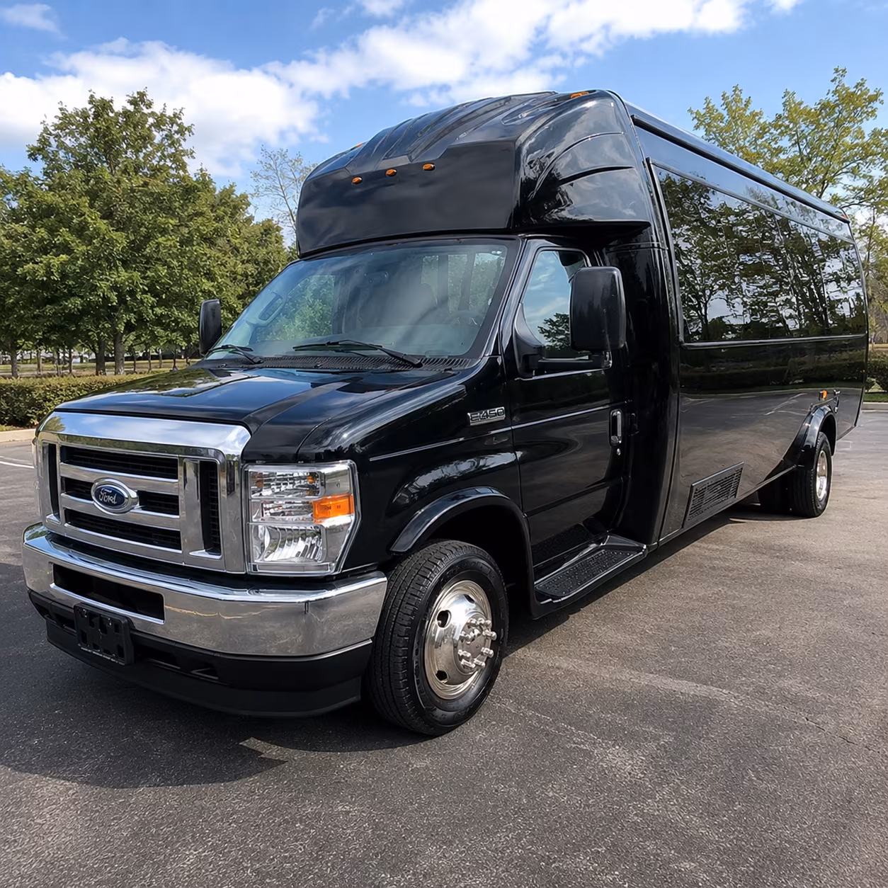 Roseville Sporting Event Transportation party bus exterior