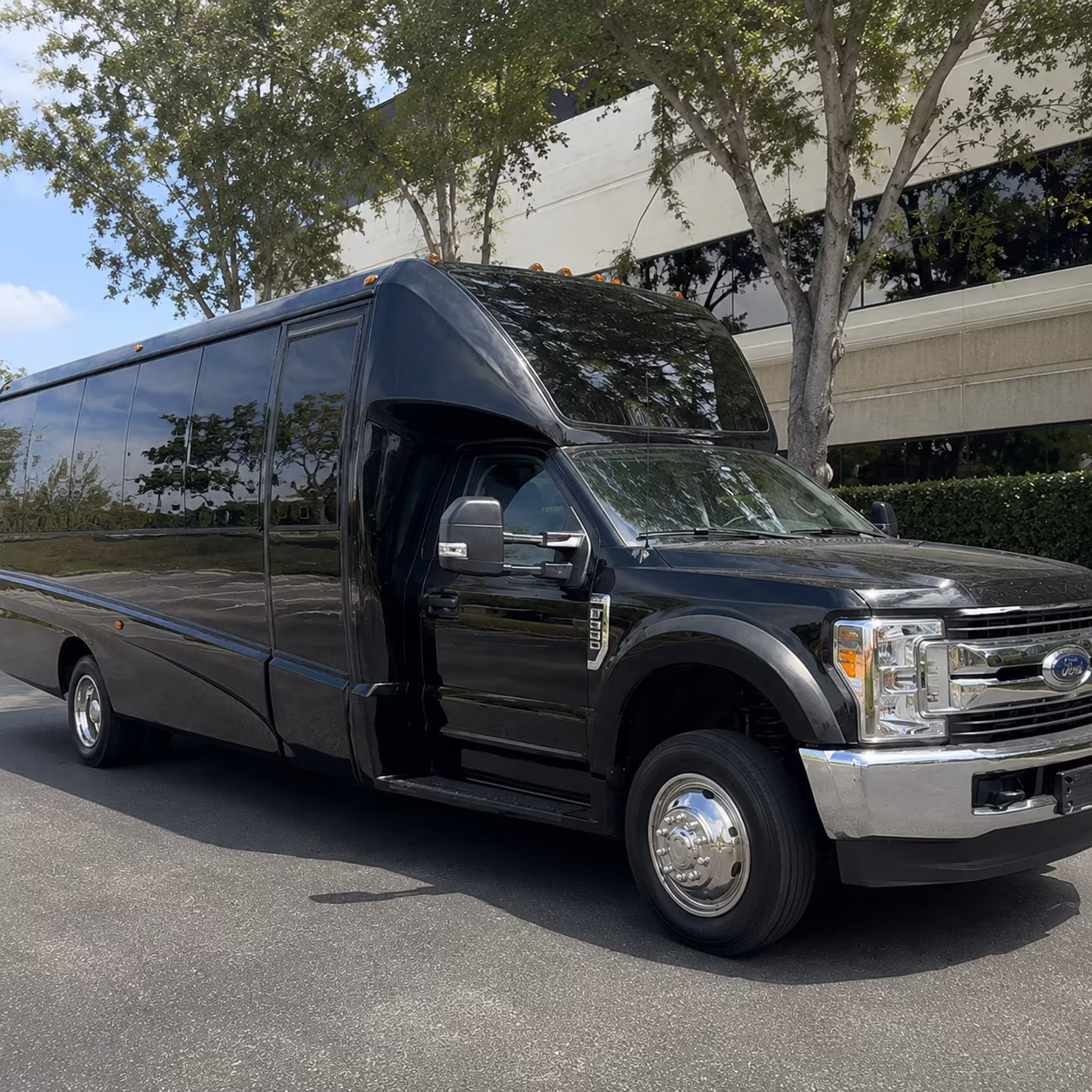 Roseville Sporting Event Transportation party bus exterior