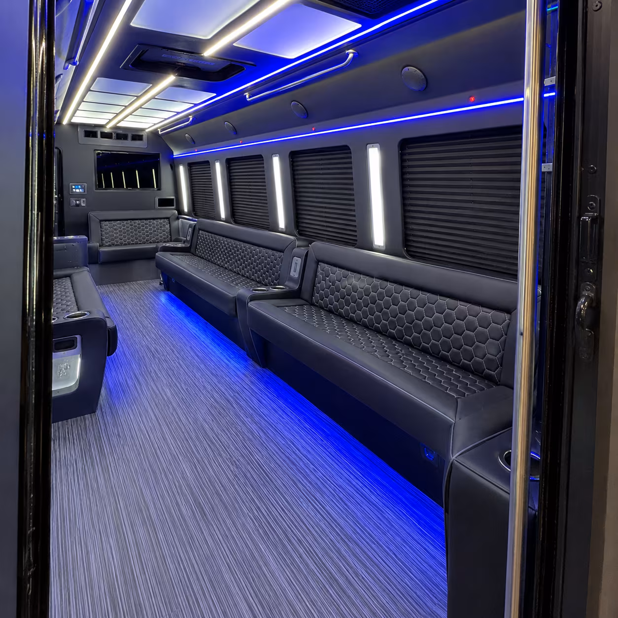Roseville Sporting Event Transportation party bus exterior