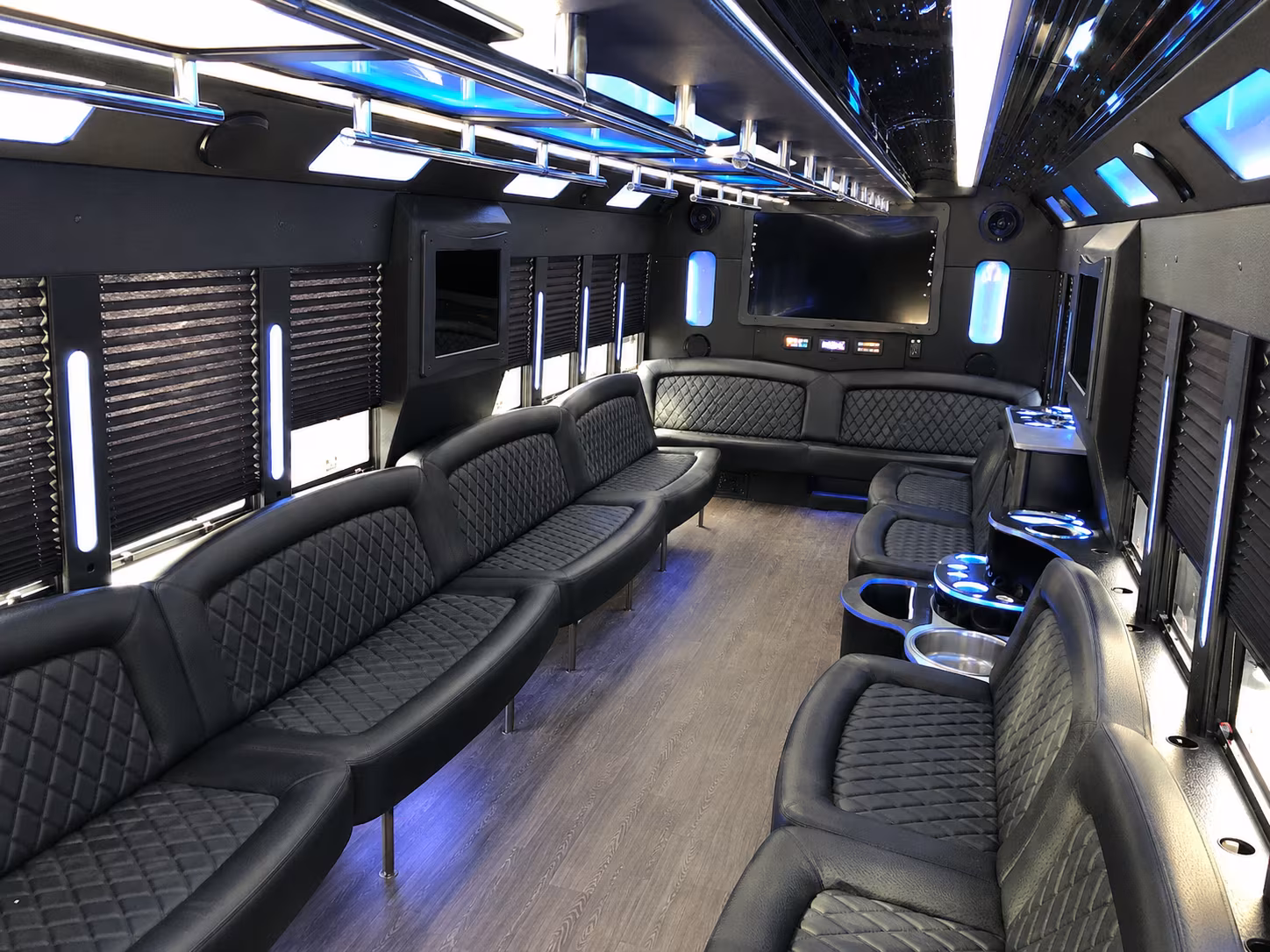 Roseville Wedding Transportation party bus exterior