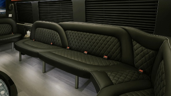 Interior of Charter Bus Company Florin's 14 Passenger Sprinter Limousine in Florin