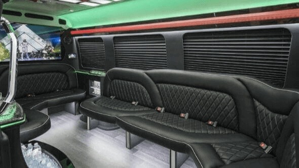 Interior of Charter Bus Company Florin's 18 Passenger Party Bus in Florin