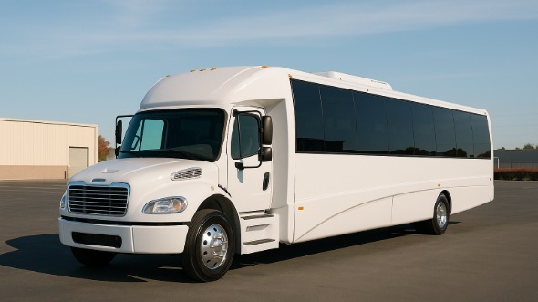 Exterior of Charter Bus Company Rocklin's 28 Passenger Party Bus in Rocklin