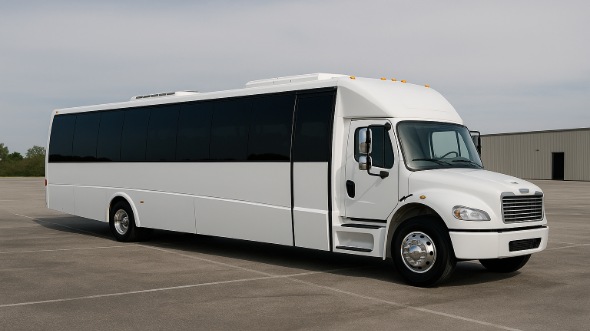 Exterior of Charter Bus Company Rocklin's 30 Passenger Party Bus in Rocklin