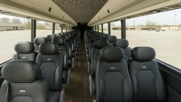 Interior of Charter Bus Company Roseville's 35 Passenger Mini Bus in Roseville