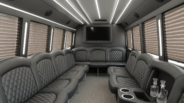 40 passenger party bus interior