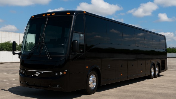 Exterior of Charter Bus Company Roseville's 55 Passenger Charter Bus in Roseville